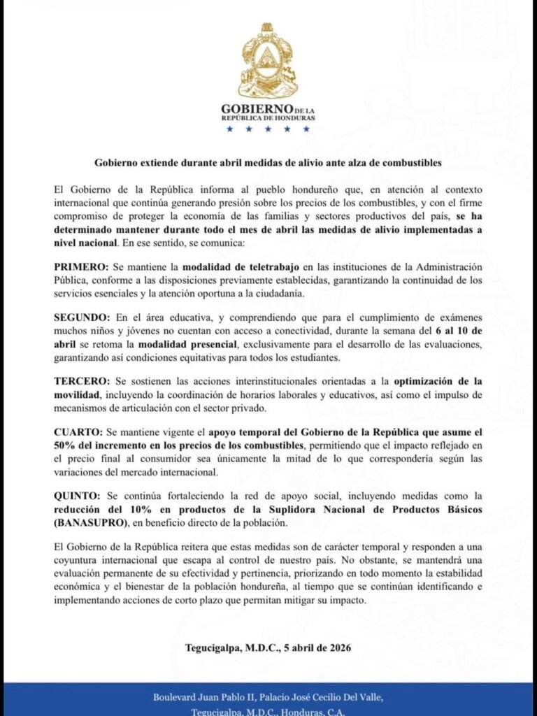 gobierno hn combustibles